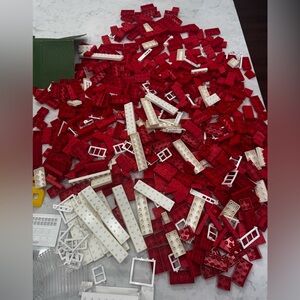 1940s American Plastic Bricks Building Set Halsam ELGO Tin Large Lot Pre-LEGO